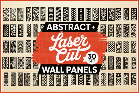 Abstract Laser Cut Wall Panel Bundle
