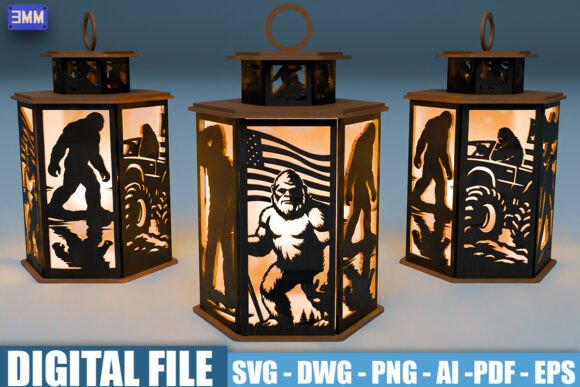 Bigfoot Lantern SVG Bundle: Graphics for Crafts & Brand Storytelling