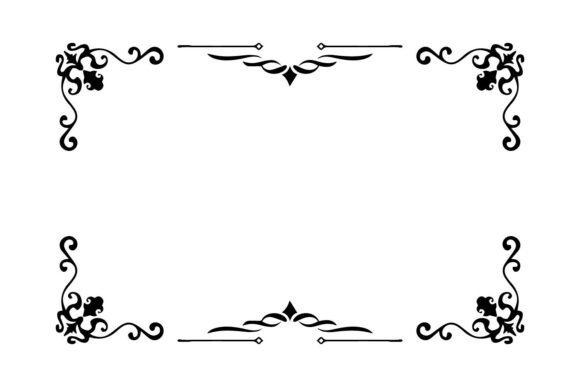 Black Vintage Decorative Ornament Graphics