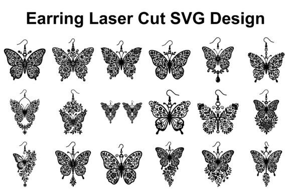 Butterfly Earring SVG Bundle: Graphics for Crafts & Local Branding