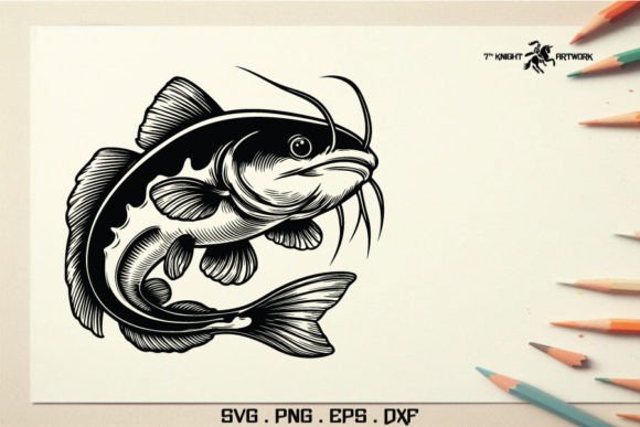 Catfish SVG Graphics for Crafts