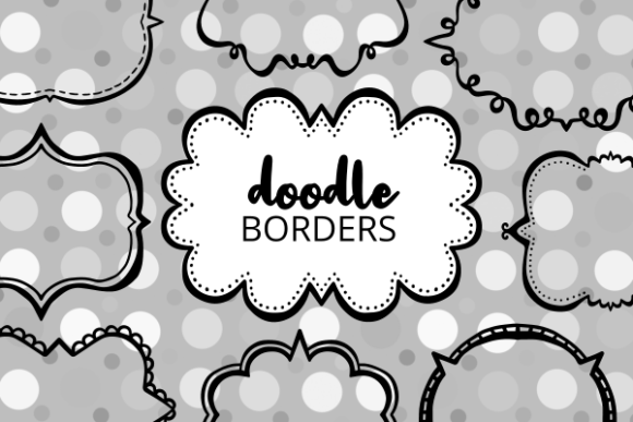 Doodle Border Banner Frames