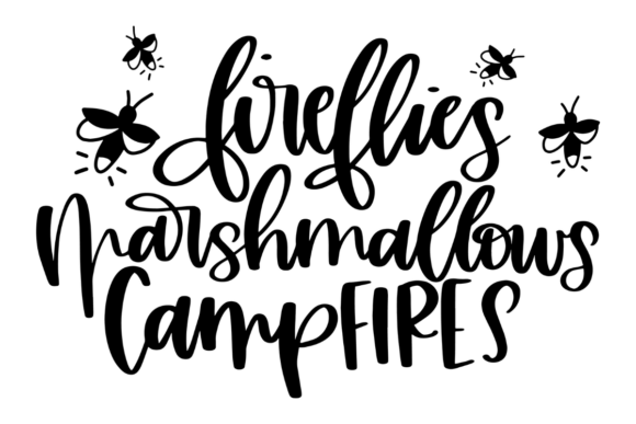Fireflies Marshmallows Campfires Graphics for Crafts