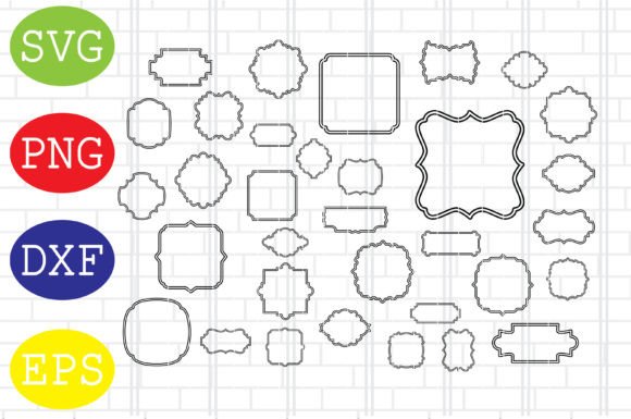 Label Frame SVG Graphics for Crafts