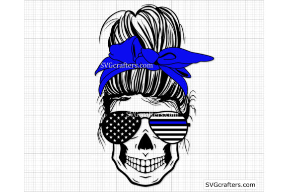 Messy Bun Police, Thin Blue Line Graphics