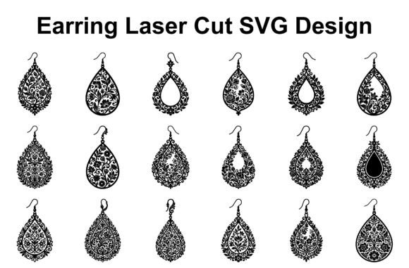 Ornamental Earring SVG Bundle: Graphics for Crafts & Editorial Polish