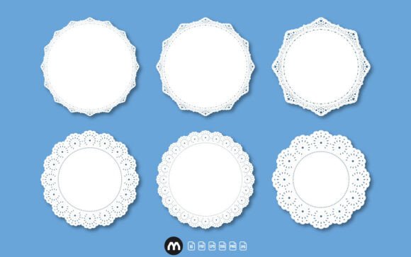 Oval Lace Decorative Laser Cut Bundle SVG Design for Crafts & Graphics