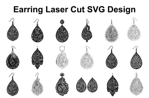 Paisley Earring SVG Bundle