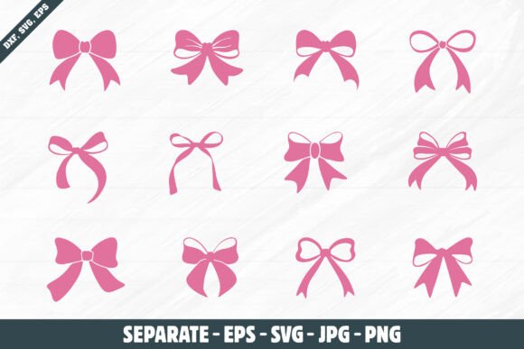 Pink Bow SVG: Coquette Bows for Local Business Graphics & Crafts