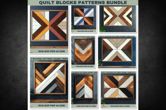 Rustic Barn Quilt Block Pattern Set 758: A Graphic Designer’s Take