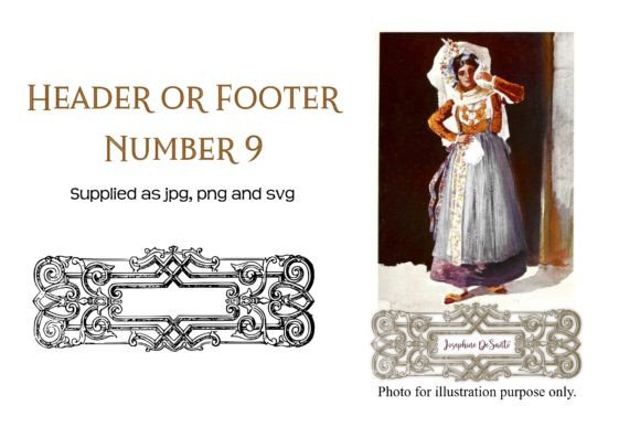 Vintage Decorative Header or Footer 9