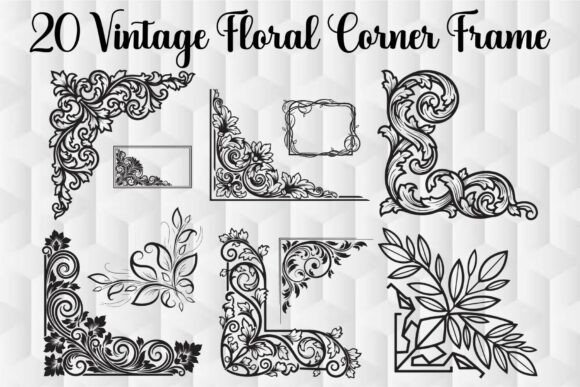 Vintage Floral Corner Frame